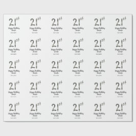 21歳の誕生日 名前 日付 年 テンプレート 黒 ラッピングペーパー