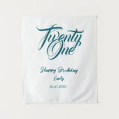 21歳の誕生日 名前 日付 年 青 テンプレート この タペストリー (正面)