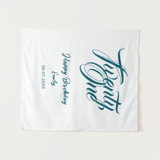 21歳の誕生日 名前 日付 年 青 テンプレート この タペストリー (正面(横))