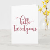 21歳の誕生日 女性 こんにちは21 かわいい21歳 カード (黄色い花)