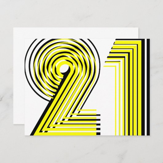 21歳の誕生日 招待状 (正面/裏面)