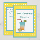 21歳の誕生日 招待状 (正面/裏面)