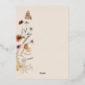 21歳の誕生日 箔招待状 (裏面)