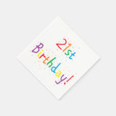 「21歳の誕生日」紙ナプキンス スタンダードカクテルナプキン (角)