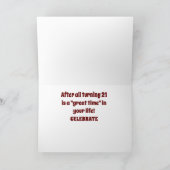 **21歳の誕生日**誕生日カード シーズンカード (内部)