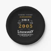 21歳の誕生日 2005 レジェンダリーレトロ ペーパープレート (正面)