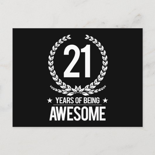 21歳の誕生日 (21年間最高に素敵な) ポストカード (正面)