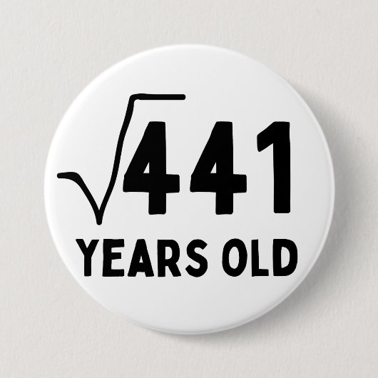 21歳の21歳の誕生日 缶バッジ (正面)