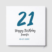 21歳はっきりした生青文字シンプルミニマル ゲストブック (裏面)