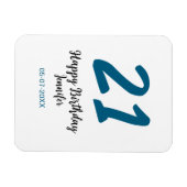 21歳はっきりした生青文字シンプルミニマル マグネット (横)