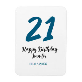 21歳はっきりした生青文字シンプルミニマル マグネット