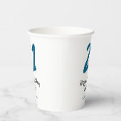 21歳はっきりした生青文字シンプルミニマル 紙コップ (右)