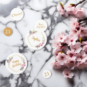 21歳エレガントの誕生日テーブル紙吹雪 コンフェッティ