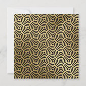 21歳エレガントの金ゴールドスクリプトブラック21歳の誕生日 招待状 (裏面)