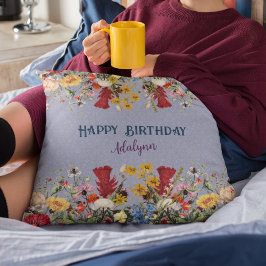 21歳カスタムの女性パステルブルーの贈り物 クッション