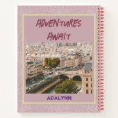 21歳カスタムの女性ピンクの写真ギフト ノートブック (裏面)