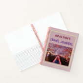 21歳カスタムの女性ピンクの写真ギフト ノートブック (内部)