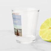 21歳カスタムの女性ブルーの写真プレゼント ショットグラス (右)