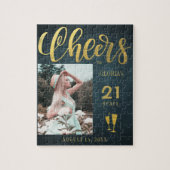 21歳カスタムの誕生日ギフト海軍への写真応援 ジグソーパズル (縦)