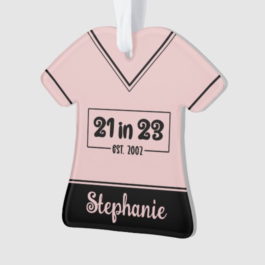 21歳カスタムの誕生日プレゼント21 in 23 Est 2002 オーナメント (正面)