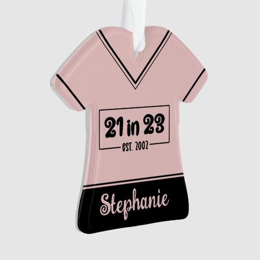 21歳カスタムの誕生日プレゼント21 in 23 Est 2002 オーナメント (正面)
