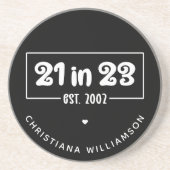 21歳カスタムの誕生日プレゼント21 in 23 Est 2002 コースター (正面)