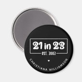 21歳カスタムの誕生日プレゼント21 in 23 Est 2002 マグネット (正面/裏面)