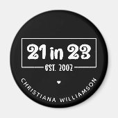 21歳カスタムの誕生日プレゼント21 in 23 Est 2002 マグネット (正面)