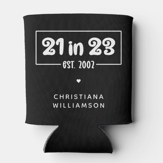 21歳カスタムの誕生日プレゼント21 in 23 Est 2002 缶クーラー (裏面)