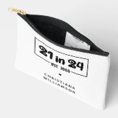 21歳カスタムの誕生日21 in 24 Est 2003誕生日 アクセサリーポーチ (見開き)