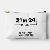 21歳カスタムの誕生日21 in 24 Est 2003誕生日 アクセサリーポーチ (正面)