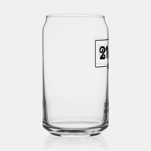 21歳カスタムの誕生日21 in 24 Est 2003誕生日 ガラス缶 (右)