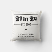 21歳カスタムの誕生日21 in 24 Est 2003誕生日 クッション (正面)