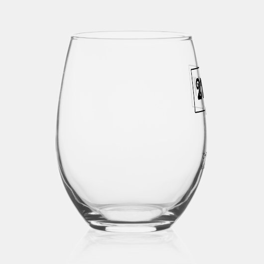 21歳カスタムの誕生日21 in 24 Est 2003誕生日 ステムなしワイングラス (右)