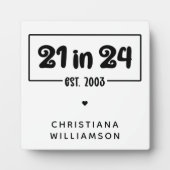 21歳カスタムの誕生日21 in 24 Est 2003誕生日 フォトプラーク (正面)