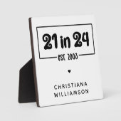 21歳カスタムの誕生日21 in 24 Est 2003誕生日 フォトプラーク (正面)