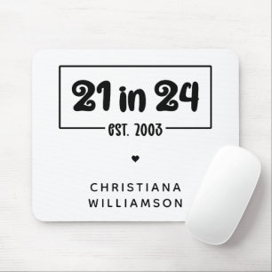 21歳カスタムの誕生日21 in 24 Est 2003誕生日 マウスパッド