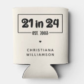 21歳カスタムの誕生日21 in 24 Est 2003誕生日 缶クーラー (裏面)