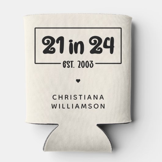 21歳カスタムの誕生日21 in 24 Est 2003誕生日 缶クーラー (裏面)