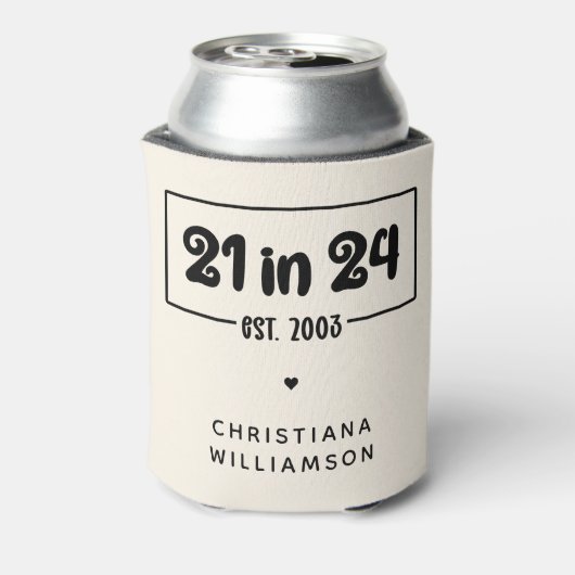 21歳カスタムの誕生日21 in 24 Est 2003誕生日 缶クーラー (缶裏面)