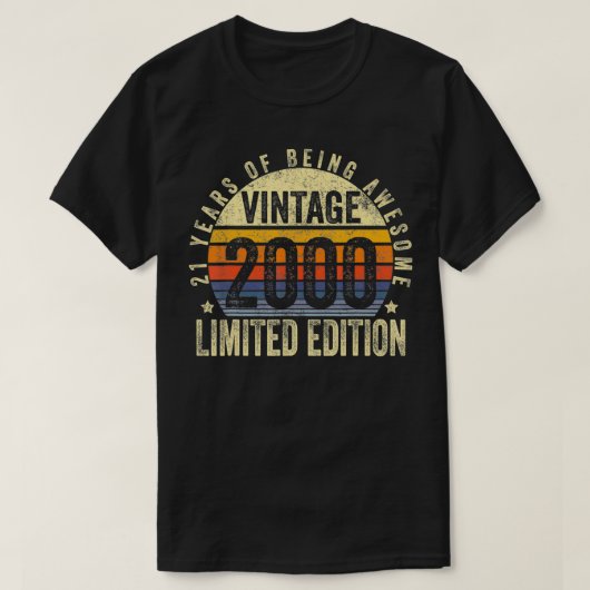 21歳ギフトヴィンテージ2000限定版21s tシャツ (デザイン正面)
