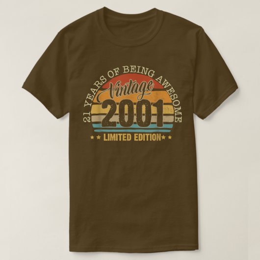 21歳ギフトヴィンテージ2001年限定版21s tシャツ (デザイン正面)