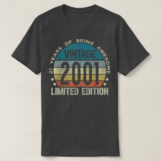 21歳ギフトヴィンテージ2001年限定版21s tシャツ (デザイン正面)