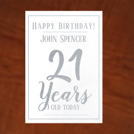 21歳スタイリッシュデザイン。 箔カード