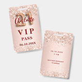 21歳バラ金ゴールドvipパーティーパス バッジ (正面＆裏面)