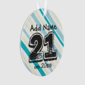 21歳パーソナライズされたの誕生日オーナメント オーナメント (正面)