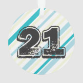 21歳パーソナライズされたの誕生日オーナメント オーナメント (裏面)