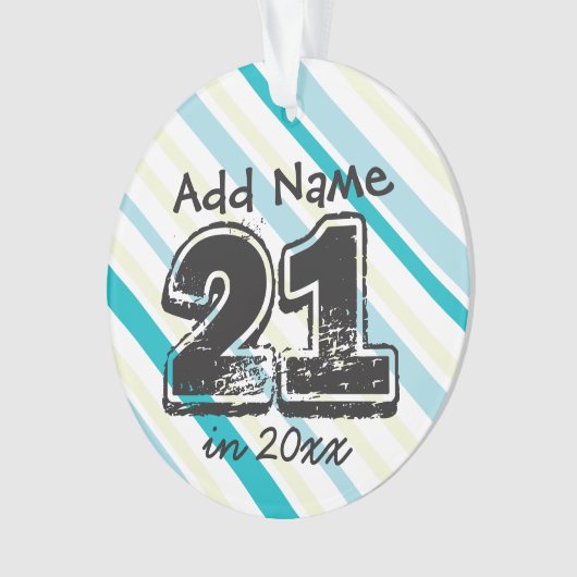 21歳パーソナライズされたの誕生日オーナメント オーナメント (正面)