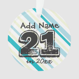 21歳パーソナライズされたの誕生日オーナメント オーナメント