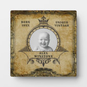 21歳パーソナライズされたの誕生日ヴィンテージ写真テンプレート フォトプラーク (正面)